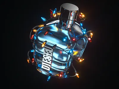 9b6471f2 e816 4e1d add4 2bfd90117bcb rw 1200 3d bulb c4d cgi diesel fragrance illustration octane xmas