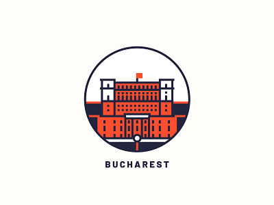 Bucharest art city city branding city illustration design flat icon illustration ui ux vector