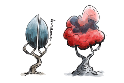 Tree sketches cartoon environment procreate tree