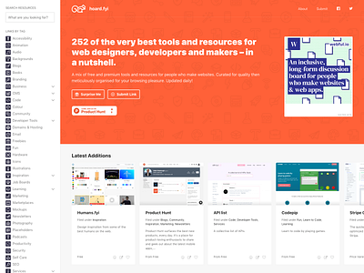 Hoard.fyi app dashboard design gradient illustration logo page ui ux wordpress