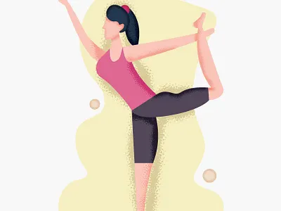 yoga character characterdesign gigantic illustraion texture yoga pose