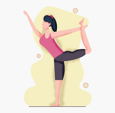yoga character characterdesign gigantic illustraion texture yoga pose