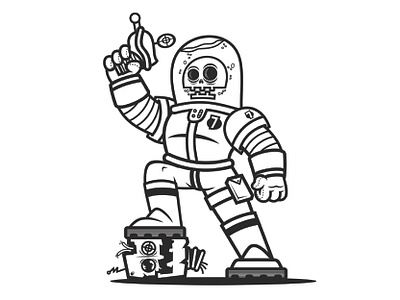 spaceman characterdesign design illustration vector