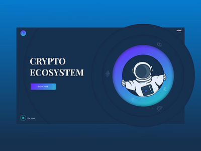 CRYPTO ECOSYSTEM astronaut crypto cryptocurrency design illustration space ui