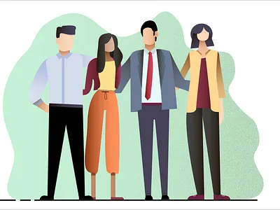 TEAM characterdesign graphicdesign illusration landingpage team vector