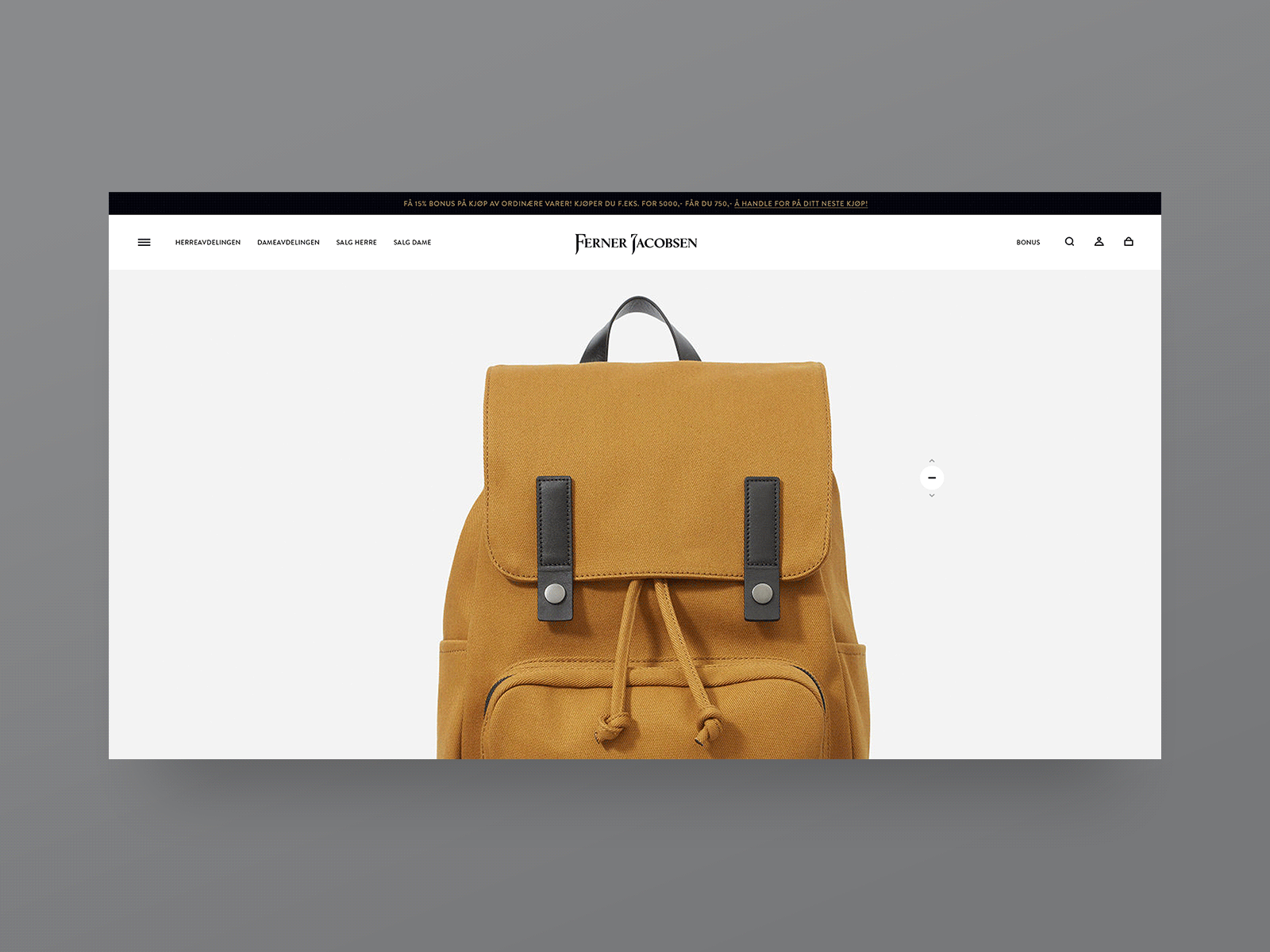 Ferner Jacobsen – eCommerce Product Page animation branding design minimal typography ui ux web