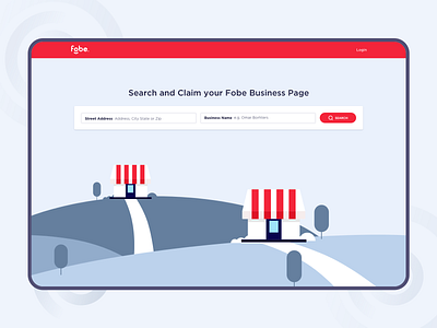 Search page - Fobe app design illustraion search web website