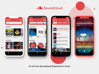 Soundcloud Concept app app concept app redesign appdesign design flat design minimal music redesign soundcloud ui uidesign uiux ux uxdesign