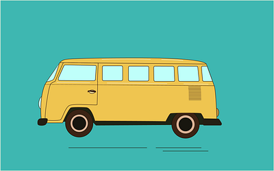 Minivan car minivan yellow car