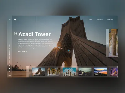 Iran Tourism - Concept clean clean ui concept homepage iran iranian landing landing page minimal tour tourism travel ui ux webdesign