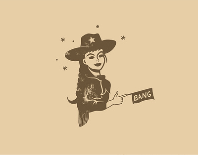 Giddy up! branding cowgirl design digital graphic graphicdesign gritty illustration logo vector