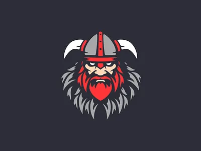 Viking Logo Concept ⚔️ branding clean concept dark design icon illustration logo norse simple vector viking