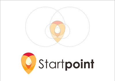 STARTPOINT branding design flat icon lettering logo minimal vector