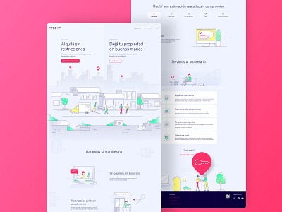 Landing page • Hoggax design illustration mobile responsive ui ux