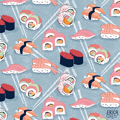 Sushi Sushi design illustration pattern design vector