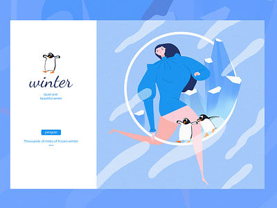 winter app design good illustration ui ux web website