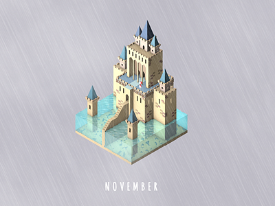 November s Rain design flat illustration illustrator website