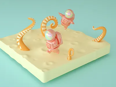 Moon monster c4d
