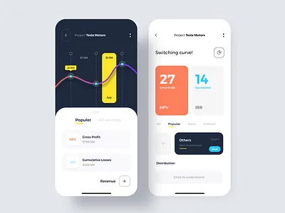 Data statistics app design mobile ui ux