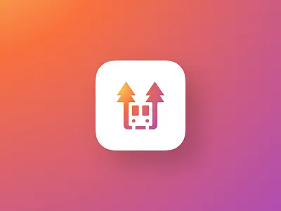 bus + pine trees - app icon app appicon bus creative design icon logo pine