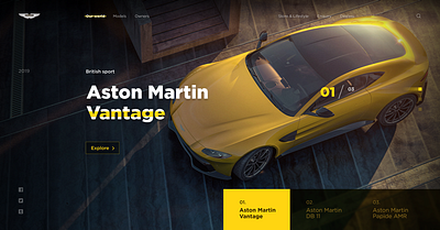 Aston Martin Web branding design logo typography ui web