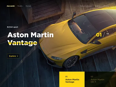 Aston Martin Web branding design logo typography ui web