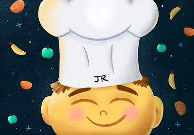 Lil Chef Dreams 2d character design chef cooking draw drawing food fruit illustration sketch