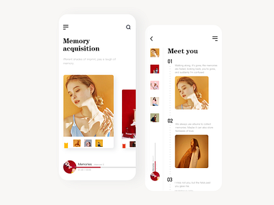 Record your memories design ui