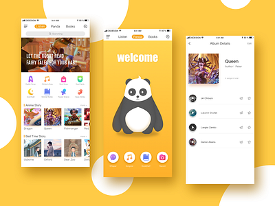 pandareading app design ui