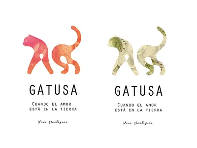 Wine Gatusa. brand cat icon icons illustration logo spain type typogaphy wine