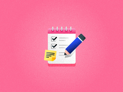 To-do-list artwork banner checklist design flat icon illustration note notebook paper pencil post it notes retro textured to do list vector