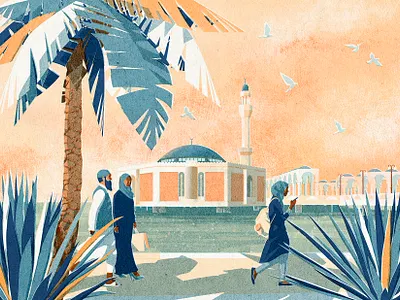 Culture Trip / Jeddah culture trip design editorial design editorial illustration illustration jeddah mosk saudi arabia sunset travel travelling vector