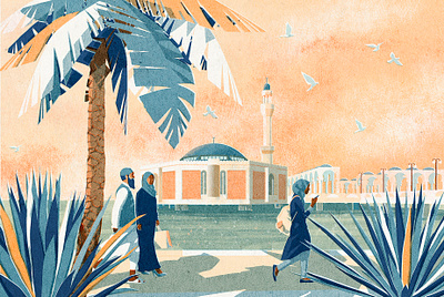 Culture Trip / Jeddah culture trip design editorial design editorial illustration illustration jeddah mosk saudi arabia sunset travel travelling vector