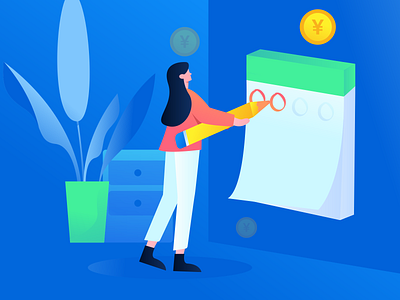 Sign in cashier app branding color design flat illustration mobile vector web