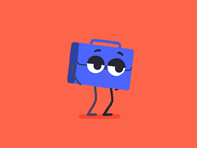 It's Monday again! animation character cute design gif illustration illustrator motiongraphics simple vector work workingbag yawn