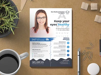 Modern Medical Healthcare Flyer care clinic clinic flyer dental dentist devdesign devdesign.studio doctor emergency equipment fitness flyer health healthcare flyer hospital hospital flyer leaflet medical medical flyer medicine