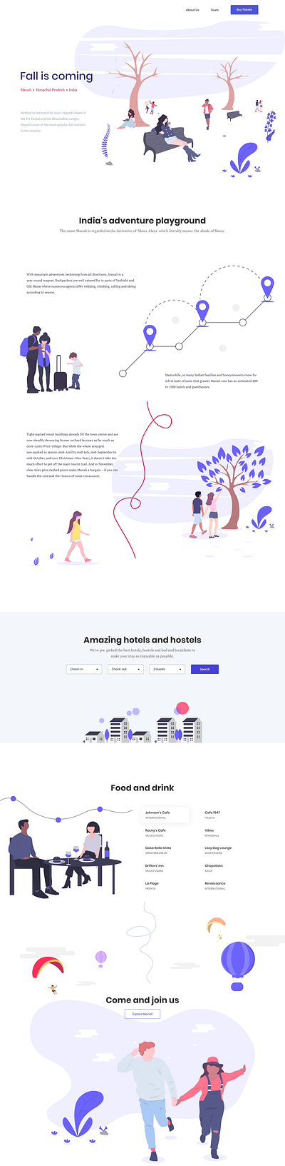 Travel Explore Landing Page alignments clean colors design illustration landingpagedesign portfolio travel travel app ui user interface ux website design