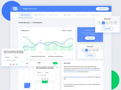 Social Automation WP Plugin Design automation calendar clean dashboad design experience planning schedule ui ux web