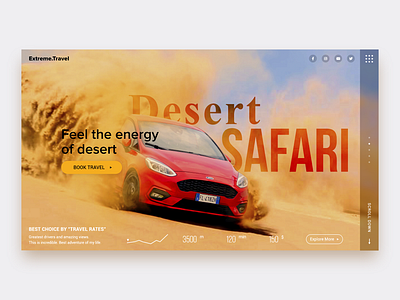 Desert Safari Web Concept adobe xd concept daily ui dailyinspiration desert interface landingpage layout page safari ui uiux ux uxui web webdesign