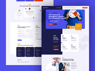 Hydraulic Emergency 🚨💧 agency design icons illustration landingpage onepage poland theme ui ux visiontrust web webdesign webdesigner website wordpress