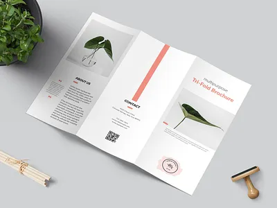 Multipurpose Tri-Fold Brochure Template botanical brochure brochure design brochure layout brochure template business brochure clean clean brochure elegant elegant brochure minimal minimal brochure minimalist layout multiple brochure multipurpose professional promotional trifold brochure