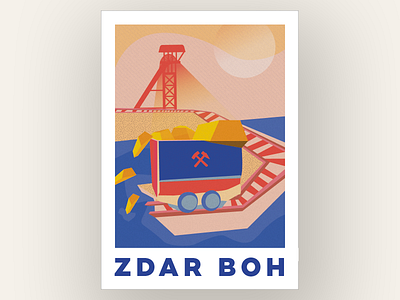 illustration – mining town of Banska Stiavnica art direction banska stiavnica bright colors illustration slovakia