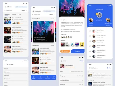 Event App app app design design event event app ios ticket ticket booking ui ux