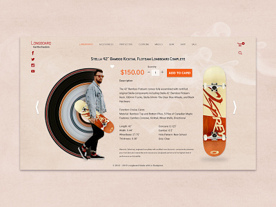 Long Board Version 2 colors creativity design ecommerce feedback fun improvement onepage photoshop playing ui uiux visual design webdesign website