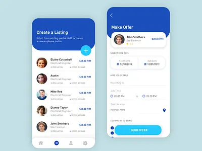 Work List UI app application clean design interface mobile mobile app simple ui user interface
