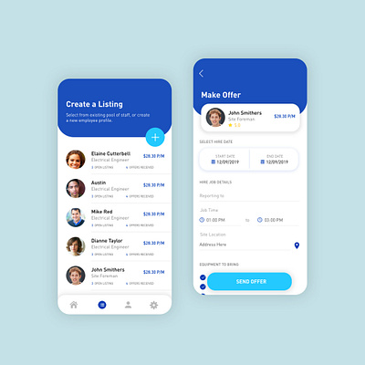 Work List UI app application clean design interface mobile mobile app simple ui user interface