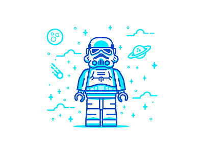 stormtroopper character flat flat design icon illustration minimal retro space star wars starwars stormtrooper vector