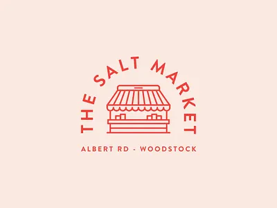 The Salt Market Logo badge brand branding clean design flat food icon identity illustration illustrator logo market minimal patch shop store vector