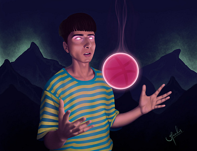 My debut Shot! concept art dark debut digital painting digitalart drawing glow illustration magical mystical spooky