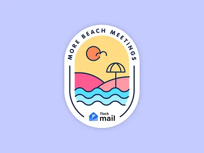 1/3 stickers for Flock Mail branding illustraion illustration sticker